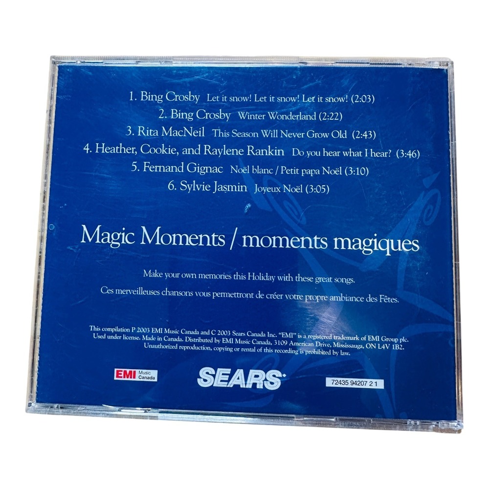 Magic Moments Moments Magiques Christmas Holiday Music CD Sears EMI - Picture 2 of 2